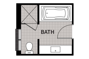 Luxe Bathroom Layout - Option 2
