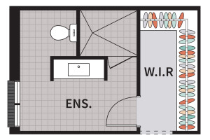 Luxe Ensuite Layout - Option 3