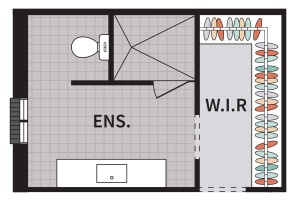 Luxe Ensuite Layout - Option 4